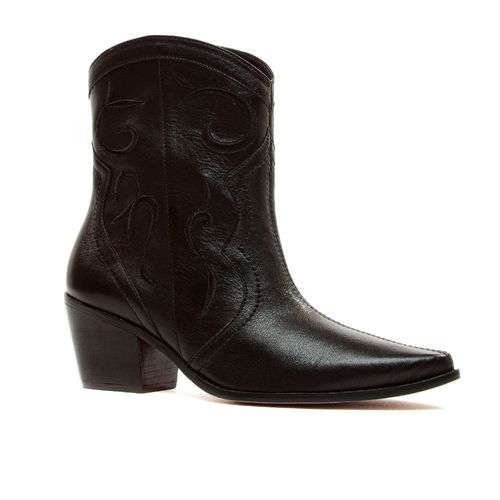 Bota Western Couro Preto Cecconello 2146005-2