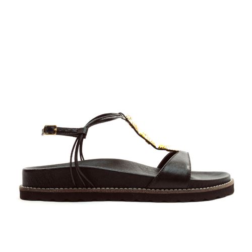 SANDÁLIA PAPETE COURO PRETO CECCONELLO 2244008-3
