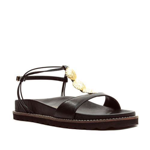 SANDÁLIA PAPETE COURO PRETO CECCONELLO 2244008-3