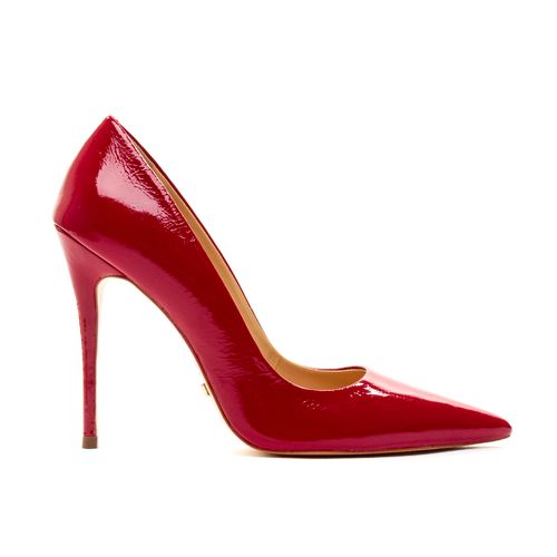 Scarpin Couro Vermelho Salto Alto Cecconello 2130008-66