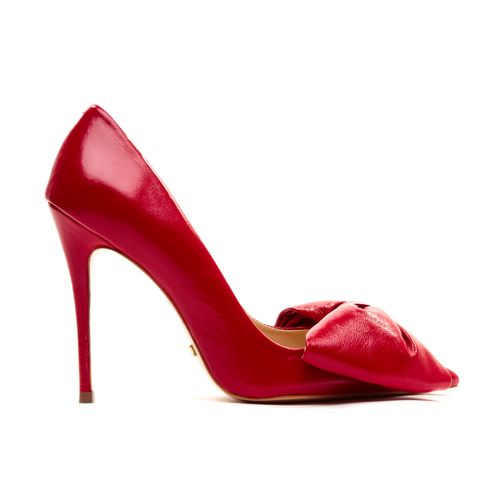 Scarpin Couro Vermelho Salto Alto Cecconello 2396004-1