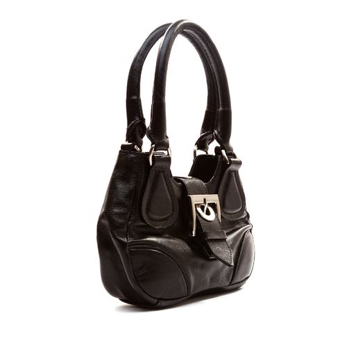 Bolsa Loris Couro Preto Cecconello C0011-1