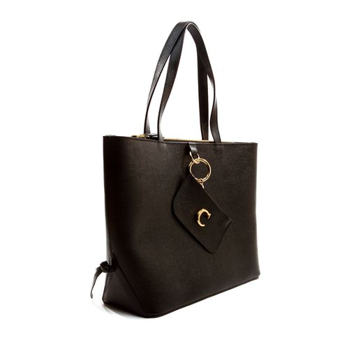 Bolsa Jackie Couro Preto Cecconello 2321-2