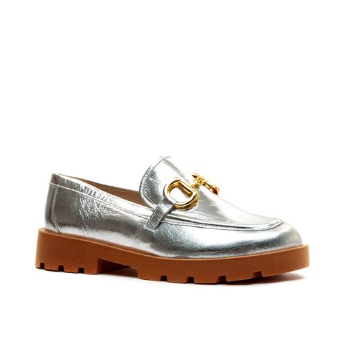 Sapato Oxford Couro Prata Cecconello 2374012-2