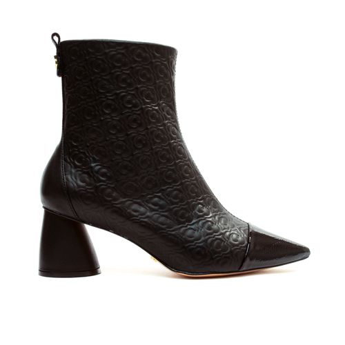 Bota Couro Preto Cano Curto Cecconello 2407001-1