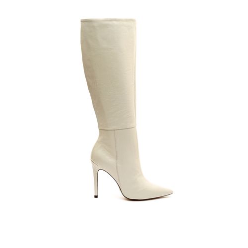 Bota Couro Off White Cano Longo Cecconello 1870014-44