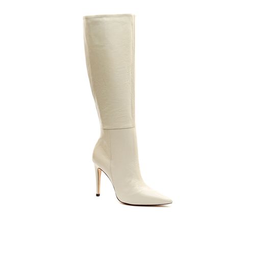 Bota Couro Off White Cano Longo Cecconello 1870014-44