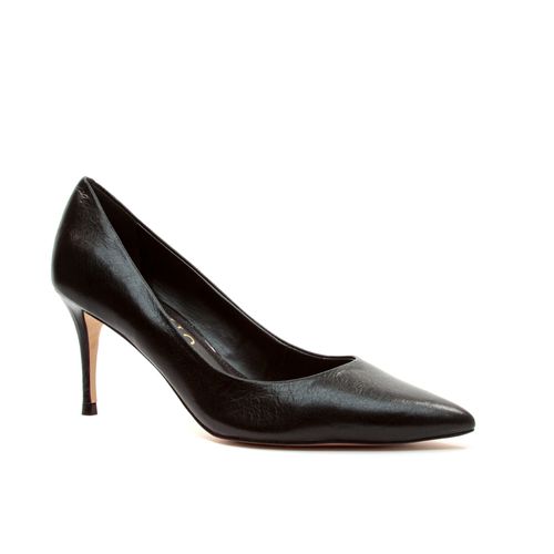 Scarpin Couro Preto Salto MÉdio Cecconello 2399001-3