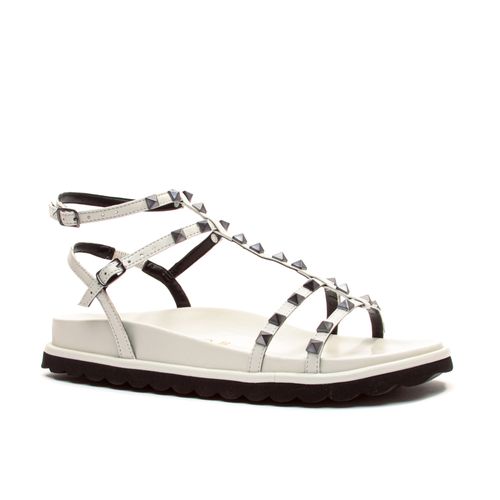 Sandália Papete Couro Branco ( Snow ) Cecconello 2386004-3