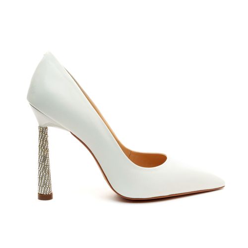 Scarpin Couro Branco Snow Salto Alto Cecconello 1912003-17