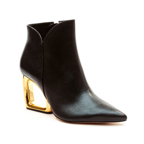 Bota Couro Preto Cano Curto Cecconello 2450001-1