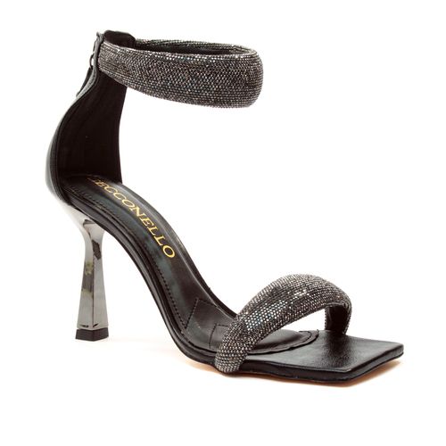 SandÁlia Couro Preto Salto Alto Cecconello 2239004-6