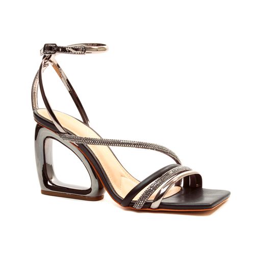 SandÁlia Prata Velha Salto Alto Vazado Cecconello 2515001-3