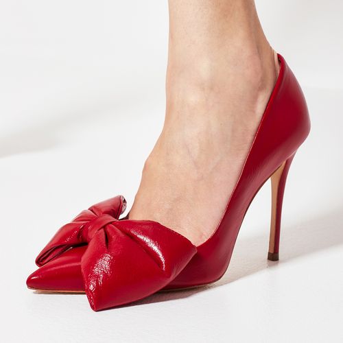 Scarpin Couro Vermelho Salto Alto Cecconello 2396004-1