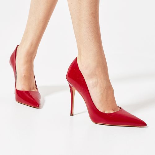 Scarpin Couro Vermelho Salto Alto Cecconello 2130008-66