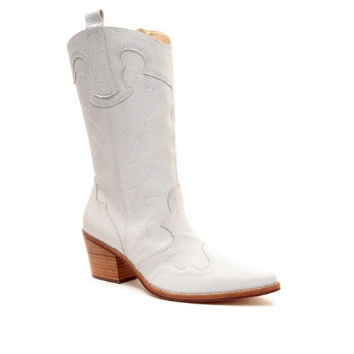 Bota Western Couro Branco Cecconello 2260003-6