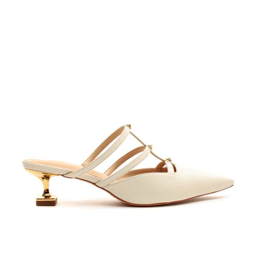 Mule Off White Salto Baixo Cecconello 2393006-3