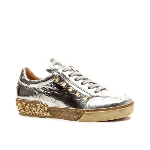 Tênis Couro Prata Casual Cecconello 2516001-2