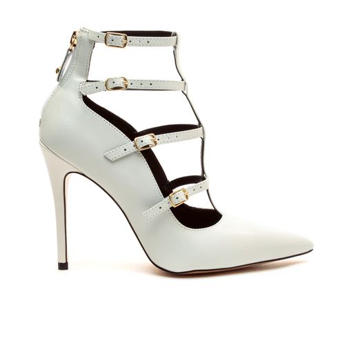Scarpin Couro Branco Snow Salto Alto Cecconello 2396011-7