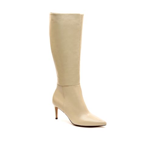 Bota Couro Off White Cano Longo Cecconello 1869015-19