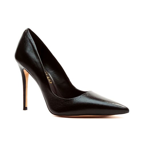 Scarpin Couro Preto Salto Alto Cecconello 2130008-83