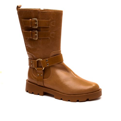 Bota Couro Marrom Cano Médio Cecconello 2374011-4