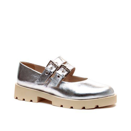 Sapato Oxford Couro Prata Cecconello 2374017-2