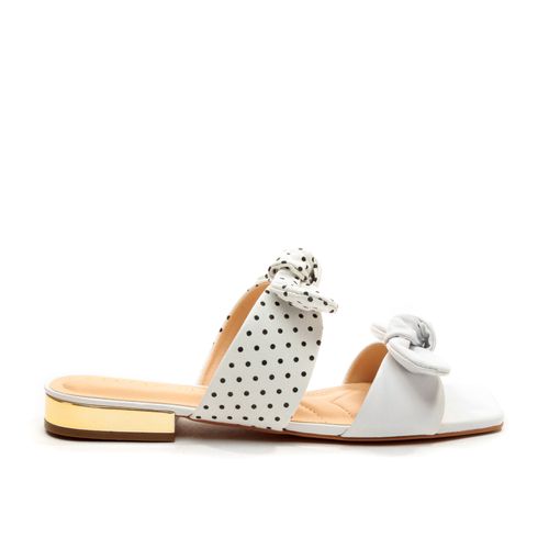 Rasteira Couro Branco Cecconello 2556002-1