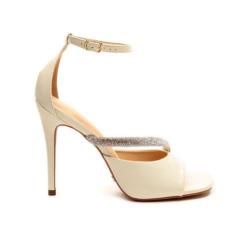 Sandália Off White Salto Alto Cecconello 2551004-3