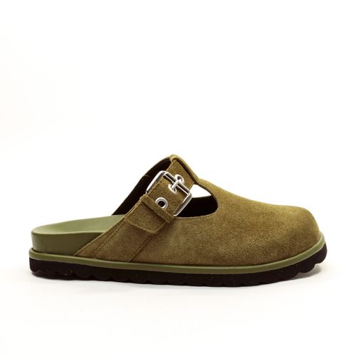 Mule Clog Couro Verde Cecconello 2648001-4