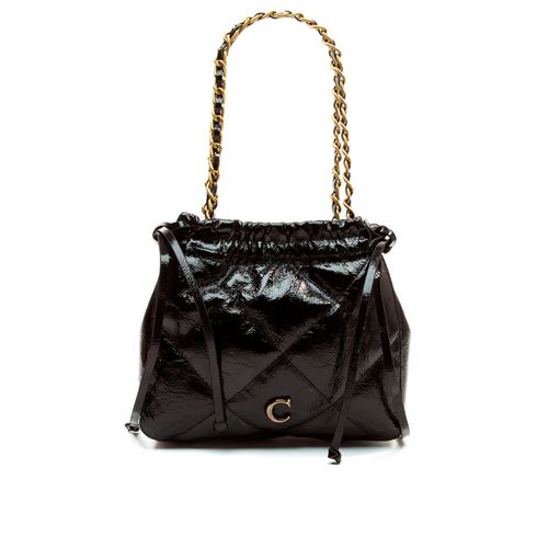 Bolsa Talia Couro Preto Cecconello C2928-1