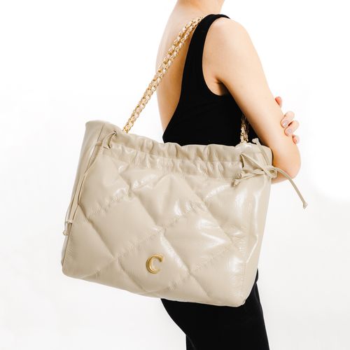 Bolsa Talia Couro Off White Cecconello C2927-5