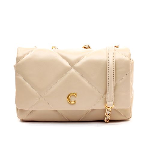 Bolsa Stella Couro Off White Cecconello C2926-3