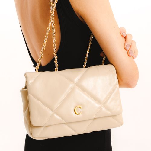 Bolsa Stella Couro Off White Cecconello C2926-3
