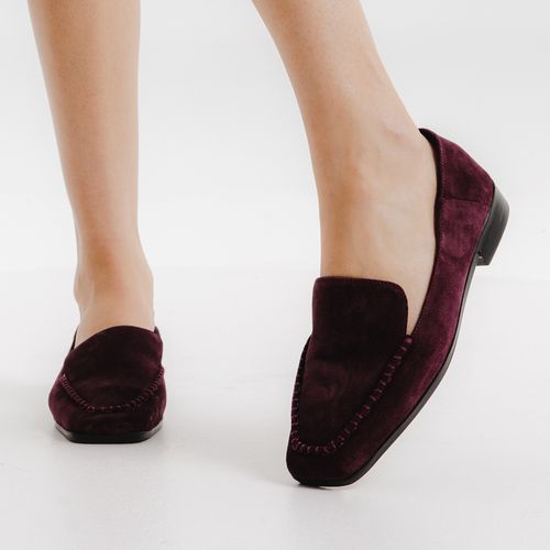 Mocassim Couro Bordô Cecconello 2623001-1