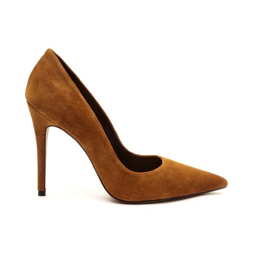 Scarpin Couro Marrom Salto Alto Cecconello 2130008-87