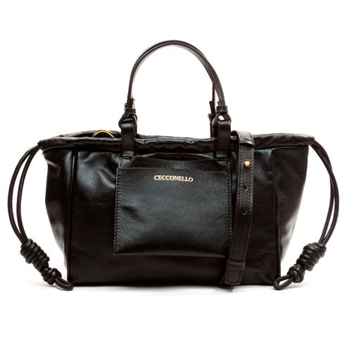 Bolsa Kali Couro Preto Cecconello Css2506-2