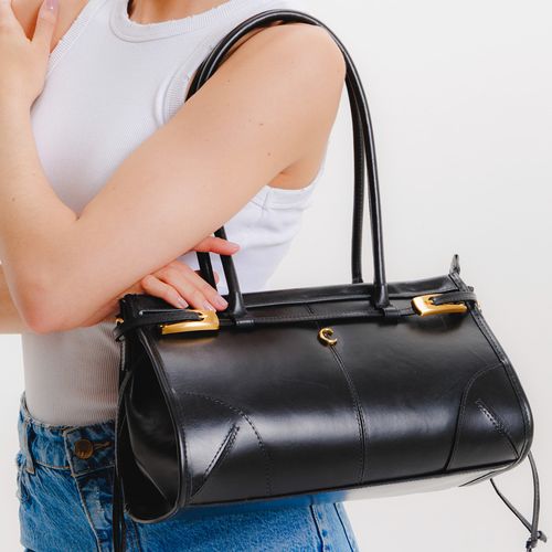 Bolsa Emma Couro Preto Cecconello C2910-4