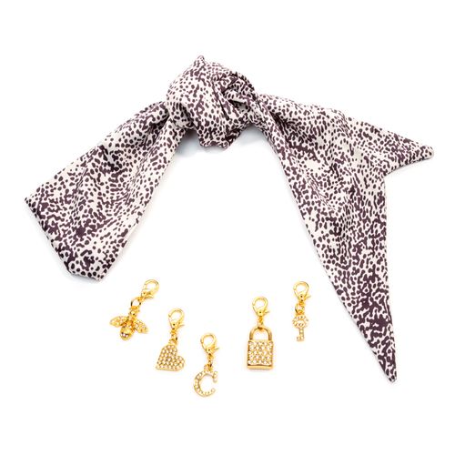 Kit Charms Branco Cecconello Lenço + Pingentes  2666001-2