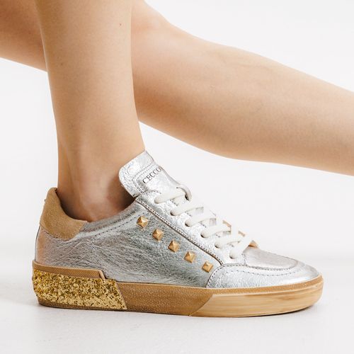 Tênis Couro Prata Casual Cecconello 2618003-2