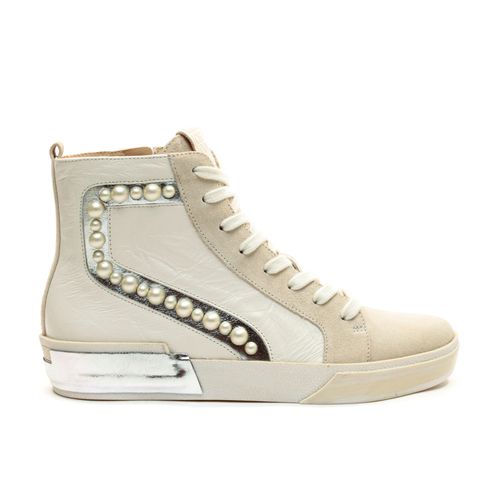 Tênis Couro Off White Cano Alto Cecconello 2618004-1