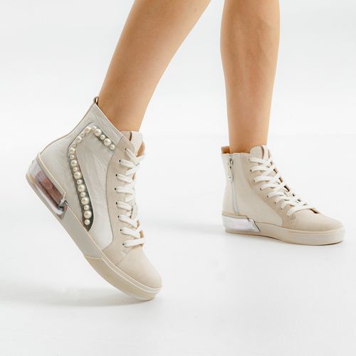 Tênis Couro Off White Cano Alto Cecconello 2618004-1