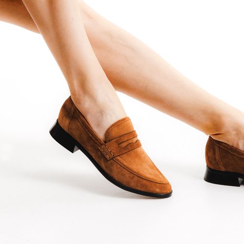 Oxford Couro Marrom Salto Bloco Baixo Cecconello 2646002-3