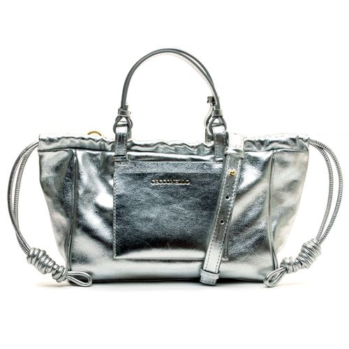 Bolsa Kali Couro Prata Cecconello Css2506-5