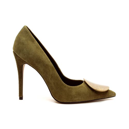 Scarpin Couro Verde Salto Alto Cecconello 2624002-1