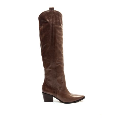 Bota Couro Marrom Cano Longo Cecconello 2619002-3