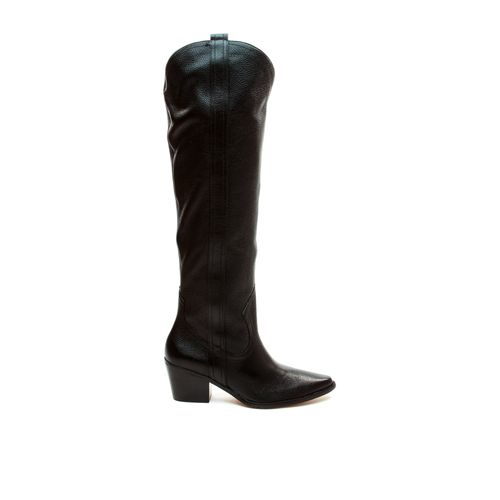 Bota Couro Preto Cano Longo Cecconello 2619002-1