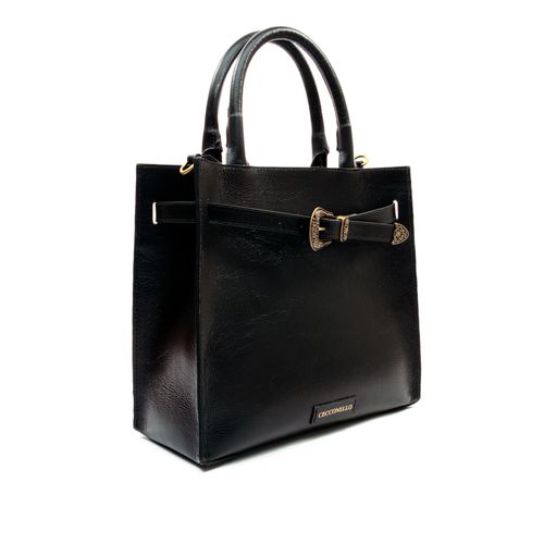 Bolsa Leona Couro Preto Cecconello C2918-4