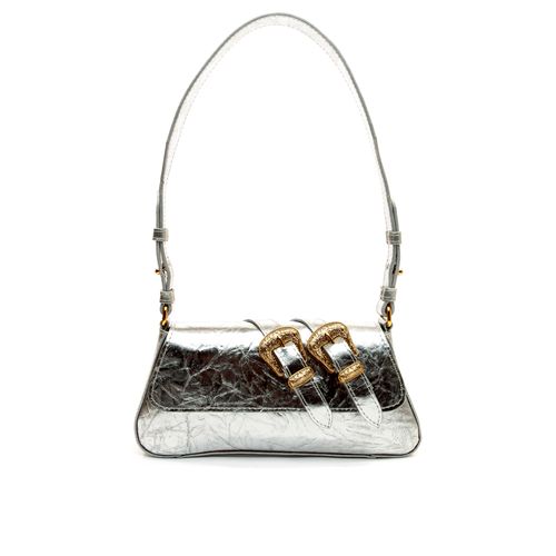 Bolsa Isabel Couro Prata Cecconello C2916-8