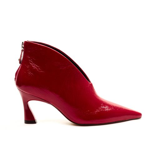 Bota Couro Vermelho Cano Curto Cecconello 2642001-3